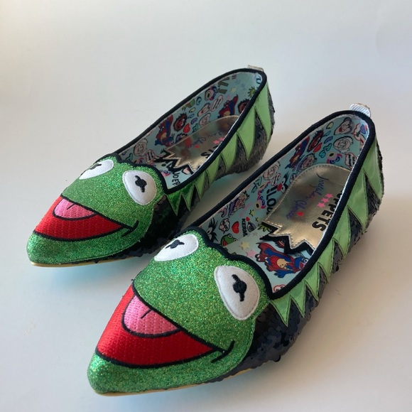 Irregular Choice Shoes - Irregular Choice The Muppets Kermit the Frog Flats